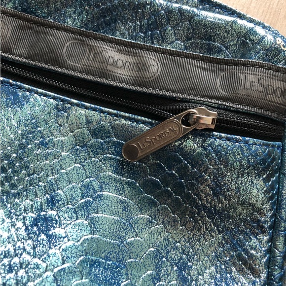 Lesportsac Light Blue Metallic Shoulder Bag - Picture 6 of 8